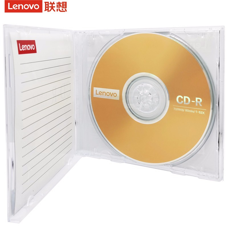 联想（Lenovo）CD-R 空白光盘/刻录盘 52速700MB 台产档案系列 单片盒装 10片/包