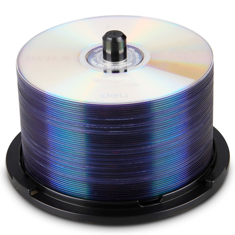 得力（deli） CD光盘 空白刻录 DVD刻录盘 50片 DVD-R【4.7G 16倍速】