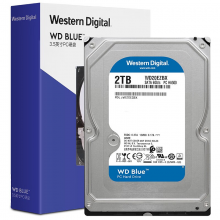 西部数据 台式机机械硬盘 WD Blue 西数蓝盘 2TB 7200转 256MB SATA (WD